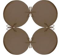 SDNAM Coussin de Chaise Jardin Rond，Lot de 4 imperméable Coussin de siège antidérapant en Polyester déhoussable, Coussin d’Assise à mémoire de Forme pour extérieur intérieur(Q7,Diameter 4pcs 48x8cm)