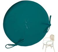 SDNAM Coussin de Chaise Jardin Rond，Lot de 4 imperméable Coussin de siège antidérapant en Polyester déhoussable, Coussin d’Assise à mémoire de Forme pour extérieur intérieur(Q11,Diameter 1pc 38x5cm)