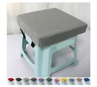 SDNAM Coussins de siège pour Tabouret de Chaise, Coussins carrés antidérapants pour Tabouret de Chaise, Coussins pour Jardin, Bureau, école, Patio, Bistro(Light Gray,25x25x5cm)
