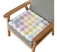 SDNAM Fausse Fourrure Coussin Siege Housse Chaise Tapis Voiture Canapé Pet Meubles Coussin Maison Cuisine Bureau Coussins Chaise Carré - Antidérapant et Chaud(F10,40x40cm/16x16in)