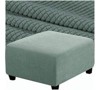 SDNAM Housse de Repose-Pieds Carrée Extensible, Housse de Pouf Amovible et Lavable, Housse de Protection pour Tabouret de Rangement avec Élastique en Bas, Tissu Épais pour Salon(X9,58x58cm/23x23in)