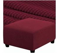 SDNAM Housse de Repose-Pieds Carrée Extensible, Housse de Pouf Amovible et Lavable, Housse de Protection pour Tabouret de Rangement avec Élastique en Bas, Tissu Épais pour Salon(X14,33x33cm/13x13in)