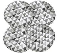 SDNAM Lot de 1/2/4 Galette de Chaise Round,30cm/40cm/ 45cm Coussins de Chaise D'intérieur,Lavable de Coussin Chaise, Extérieur Housses de Chaise(Color:F10,Size:Round 4ps 40cm/15.7in)