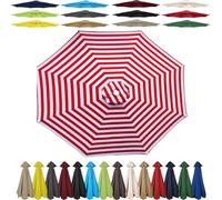 SDNAM Tissu de Rechange pour Parasol de Jardin 2m/2,30m/2,7m/3,0m, 6/8 Baleines Housse de Rechange Auvent de Rechange pour Parasol d'extérieur(19S,3m/8ribs)