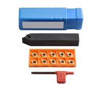 SDNCN2020K11 Porte-outils pour tour externe avec 10 inserts en carbure DCMT11T304, support de maintien en acier allié 20 x 125 mm, compatible avec CNC