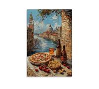 sdnkbro Impression sur toile sur toile représentant le canal de Venise - Décoration murale moderne pour chambre à coucher - 40 x 60 cm