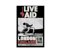 sdnkbro Poster décoratif sur toile « Live Aid London 1985 Wembley Stadium » - Décoration murale moderne pour chambre à coucher - 20 x 30 cm