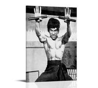 sdnkbro Poster vintage Bruce Lee Jeet Kune Do Master Bruce Lee Nunchaku sur toile - Affiches murales et impression d'art moderne pour chambre à coucher (30 x 45 cm)