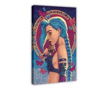 SDOBVDZ Poster Arcane League of Legends sur toile Jinx - Décoration pour chambre à coucher, bureau, chambre - Cadeau - 40 x 60 cm