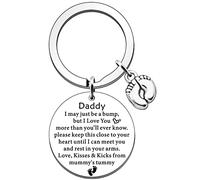 SDOFY Porte-clés « Dad to Be » - Cadeau de fête des pères, Argenté., taille unique