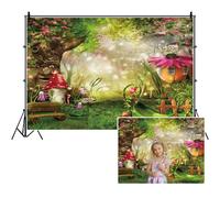 SDOTPMT 5x3ft Camouflage forêt Polyester bandoulière Brillant ensoleillé Magique Jungle Arbre Elfe Fond Plante Fairytale World fête d'anniversaire pour Les Enfants Photo Prop