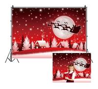 SDOTPMT 5x3ft Joyeux Noël Photographie Fond Neige Nuit Chute d'argent Flocons de Neige Noël Nouvel an Gala Fond de célébration Noël Polyester Photo Prop