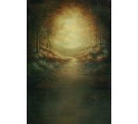 SDOTPMT 6.5x10ft Forêt de rêve Peinture à l'huile Polyester Fond Arbre d'automne Vieux maître Abstrait Vintage Peinture Art Fond Mariage bébé Douche Partie décoration Photo Prop