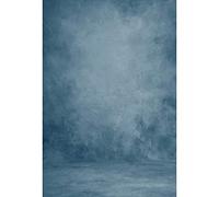SDOTPMT 6.5x10ft Sangles Polyester Couleur Unie Abstrait Bleu foncé Gris Vintage Peinture à l'huile Texture Vieux maître Fond Professionnel Portrait Photographe Studio Prop