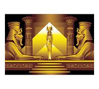 SDOTPMT 7x5ft Ancien Temple égyptien Polyester Harnais Sphinx Pyramide égyptienne Reine des Dieux Fond Antiquités Histoire Culture Murale thèmes de Voyage Art Mur Photo Prop