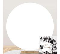 SDOTPMT Diamètre 1.8m Couverture Ronde Blanche Pure Toile de Fond de Cercle de Couleur Unie Photographie de Portrait d'art Minimaliste Fond de fête d'anniversaire Accessoires de Studio