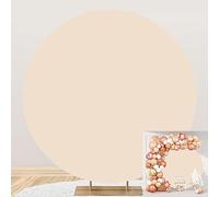 SDOTPMT Diamètre 1.8m Lumière Beige Rond Contexte Couvrir Couleur Unie Photographie Arrière-Plan pour Adulte Anniversaire Baby Shower Parti Décorations Couleur Unie Cercle Décors