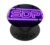 SDP Enseigne néon Violet PopSockets PopGrip Adhésif