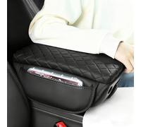 SDPVorn Housse d'accoudoir de console centrale pour Nissan Frontier 2005-2021 et Xterra 2005-2015 avec poches latérales, cuir synthétique noir