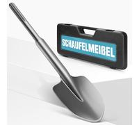 SDS Max Ciseau à pelle 110 x 450 mm - Foret hexagonal 30 mm - Burin à asphalte Max avec mallette en plastique - Compatible avec marteau de démolition - Pour maçonnerie, asphalte et sol