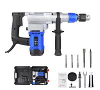 SDS-Plus 1800W Marteau perforateur rotatif à usage intensif - 4 Joule, 4-en-1 perceuse, perceuse à percussion, visseuse et burineur - Action rotative avec 3 fonctions de perçage, burin et marteau