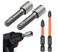 SDS Plus Adaptateur 6,35 mm (1/4") 2 adaptateurs, support pour embouts SDS + 50/70 mm, 1 embout cruciforme, hexagonal pour perceuse à percussion