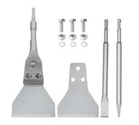 SDS Plus Kit de grattoir de sol, outil de retrait de carrelage 300 mm x 100 mm, foret burin SDS Plus avec lame, burin plat pour marteau rotatif, burin à carrelage pour enlever l'adhésif du carrelage
