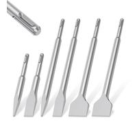 SDS Plus Lot de 6 burins à carrelage SDS Plus, 250/140 mm, pour marteau perforateur, béton, maçonnerie, brique et asphalte