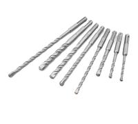 SDS Shank Rotary Hammer Impact Drill Bit de forage 2 Pits 2 Slots Hammer électrique Plus Bits de forage Tile Céramique Stone Metal Wood, 8 pcs