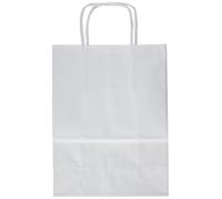 SDS16BIA Lot de 25 Sacs en papier avec poignée torsadée - Blanc