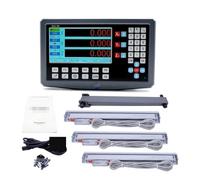 SDS2-3VA 3 Axe LCD Kit de lecture numérique et 3 pièces Ka-300 Encodeurs d'échelle linéaire en verre for moulin à tourilles,DRO numérique(0.005mm complete set)
