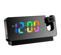 SDSKZOZP Horloge électronique numérique multifonctionnelle, réveil à Projection, Chargement USB, Rotation 180°, projecteur de Plafond for Chambre Coucher et Bureau