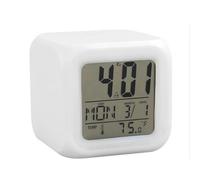 SDSKZOZP Mini réveil numérique 7 Couleurs, Cube de Bureau, lumière colorée, Plusieurs Modes, Lumineux, décoration Chambre, Maison