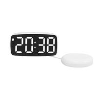 SDSKZOZP Réveil numérique LED, Affichage de la température et Date, luminosité réglable, vibreur 12/24 h, Horloge électronique for Gros dormeurs(WW)