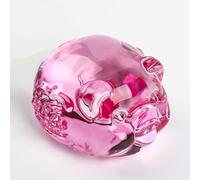 SDSLKAVHZ Balancier de Cochon d'argent en Cristal K9, 9x6cm gravé avec des Mots de trésor, idéal pour la Maison Bureau décoration de Bureau Cadeau