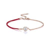 SDSLKAVHZ Fashion mossanite bracelet Cordon Rouge, réglable, bracelet charme en argent s925 pour couple