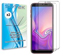 SDTEK *2 Pack Protection écran pour Samsung Galaxy J4 + Plus Verre Trempé Résistant aux éraflures Glass Screen Protector Vitre Tempered Film Protecteur