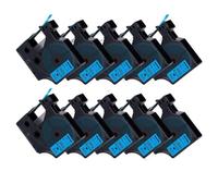 sDtESNB 10 Paquets de Ruban adhésif 9mm 40913 pour étiqueteuse Compatible avec Le Ruban D1 40910 40913 40916 40917 40918 40919 LabelManager 160 280(Black on Blue)