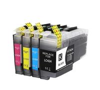 sDtESNB Cartouche d'encre LC424 LC424BK LC424C LC424M LC424Y Compatible avec DCP J1200DW DCP J1200W DCP J1200WE(LC424-1set)