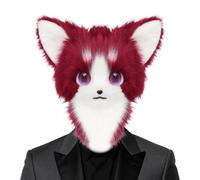 Sdtgrtht Masque d'Halloween en peluche pour cosplay, fête | Masque de tête d'animal pour Halloween, cosplay, spectacle, bal masqué, carnaval, théâtre, anniversaire