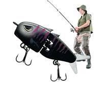Sdtgrtht Mini Leurre Glissant - Leurre Nageur À Immersion Lente avec Hameçon - Appâts Nageurs Réalistes à Corps Segmenté pour Truite, Doré et Marigane