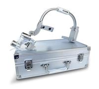 SDTOOP Loupe binoculaire LED montée sur la tête, loupe Dentaire - Hauteur de lumière et Distance interpupillaire réglables, avec lentille 1,5X et Filtre, for dentisterie et Laboratoire(Silver,3.5X)