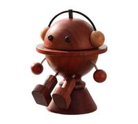 Sdttoab Figurine en bois faite à la main avec diffuseur automatique | Décorations amusantes pour tableau de bord de voiture, remorque, camping-car, berline, camionnette, tracteur, noyer foncé