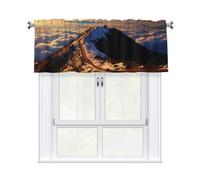 SDTYKHJ Cantonnière pour fenêtres, rideaux occultants thermiques Mauna Kea Summit Sunset pour petite fenêtre de cuisine, cantonnière avec passe-tringle, rideaux courts pour salon, salle de bain, 137,2