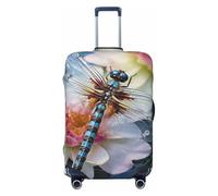 SDTYKHJ Housse de bagage de voyage tendance en élasthanne avec motif libellule - Lavable - Anti-rayures - Convient aux valises de 45,7 à 81,3 cm, Noir , S