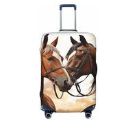 SDTYKHJ Housse de bagage de voyage tendance en élasthanne pour couple cheval housse de bagages lavable anti-rayures housse de bagage protecteurs pour valises de 45,7 à 81,3 cm, Noir , XL