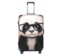 SDTYKHJ Housse de bagage de voyage tendance pour valise, protection bébé panda avec lunettes, housses de bagages en élasthanne, housses de valises lavables anti-rayures, housses de protection pour