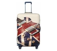 SDTYKHJ Housse de bagage de voyage tendance protection guitare drapeau britannique housse de bagages en élasthanne lavable anti-rayures housse de bagages housses de protection pour valises de 45,7 à