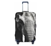 SDTYKHJ Housse de protection tendance en élasthanne pour valises de 45,7 à 81,3 cm, motif éléphant noir et blanc, lavable, anti-rayures, protection pour valises de 45,7 à 81,3 cm, Noir , S