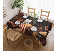 SDTYKHJ Nappe rectangulaire imperméable et facile à nettoyer, infroissable, pour salle à manger, soirée cinéma, fête, décoration de ferme, 137 x 183 cm